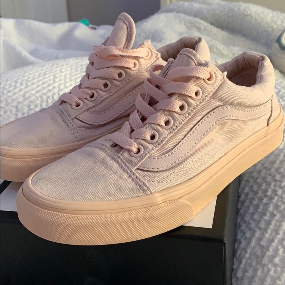 Light pink monochromatic vans